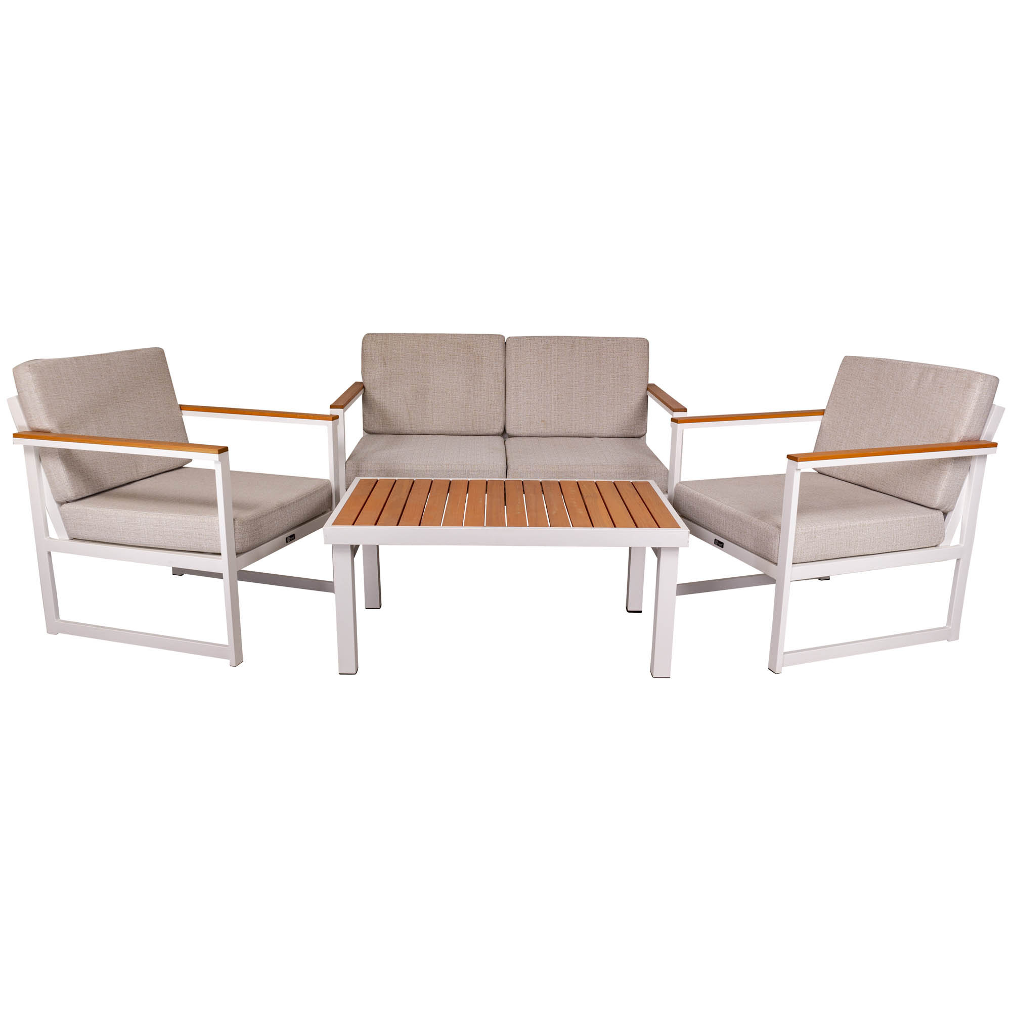 Latitude Run Catalina Teak 4 Person Outdoor Seating Group With